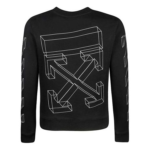 Mikina Off-White Virgil Abloh 3D Diag Lines Sweatshirt Čierna | OMBA025E181920021001, 0