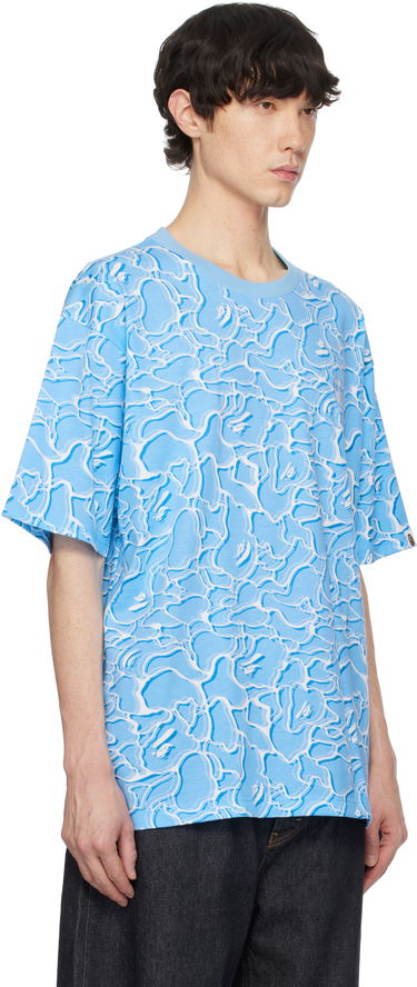 Tričko BAPE ABC Sea Surface Camo Relaxed Fit T-Shirt Modrá | 001CSK701002F, 1