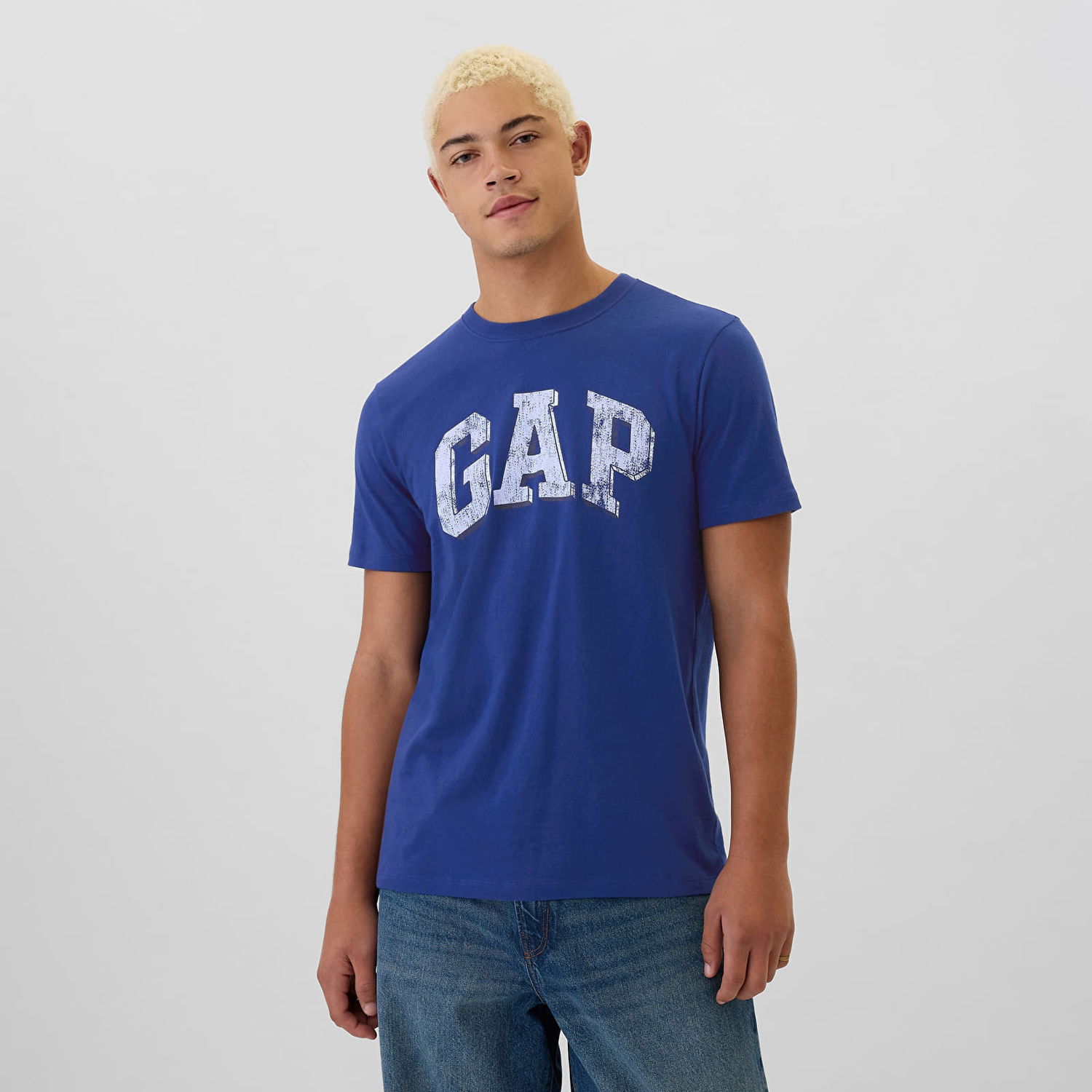 Tričko GAP T-shirt Logo Tee Bellwether Blue S Navy | 542172-01, 0
