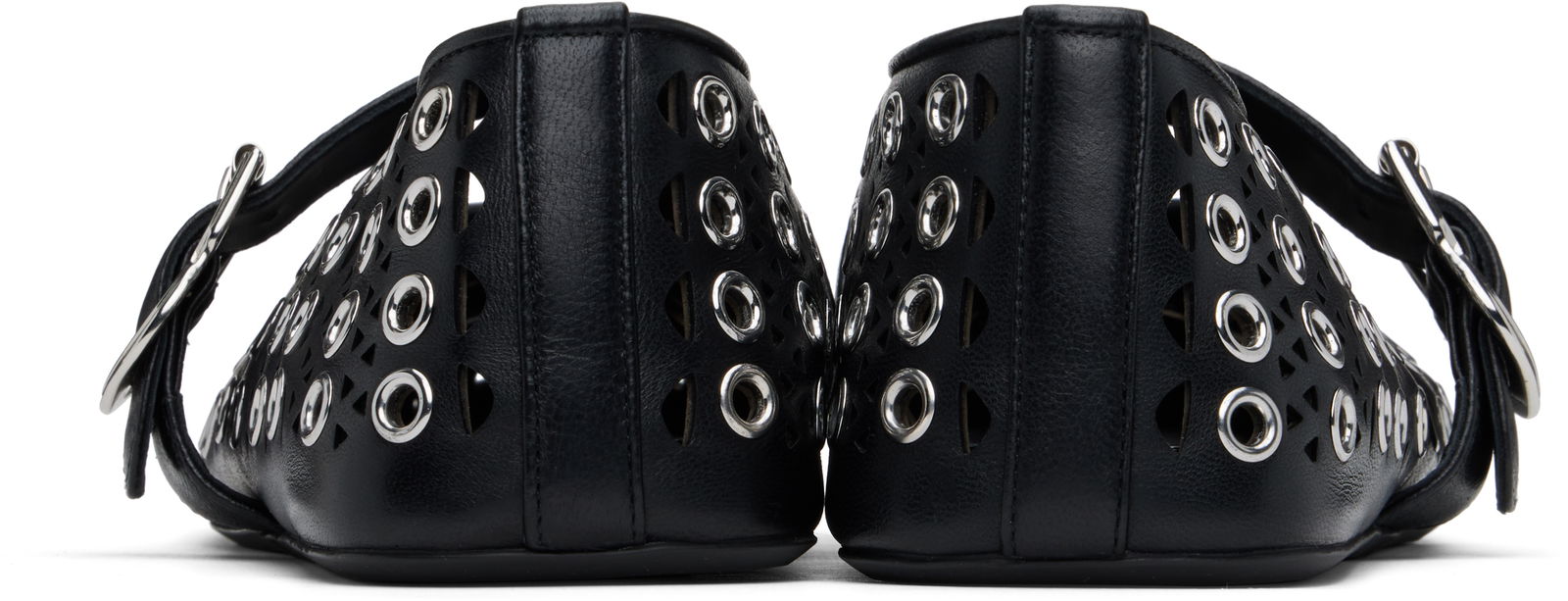 ALAÏA Vienne Lambskin Eyelets Ballerina Flats