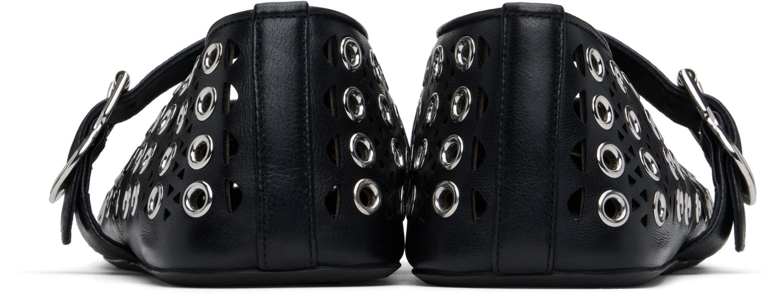 Tenisky a topánky Alaïa ALAÏA Vienne Lambskin Eyelets Ballerina Flats Čierna | AA3A029CK277, 1