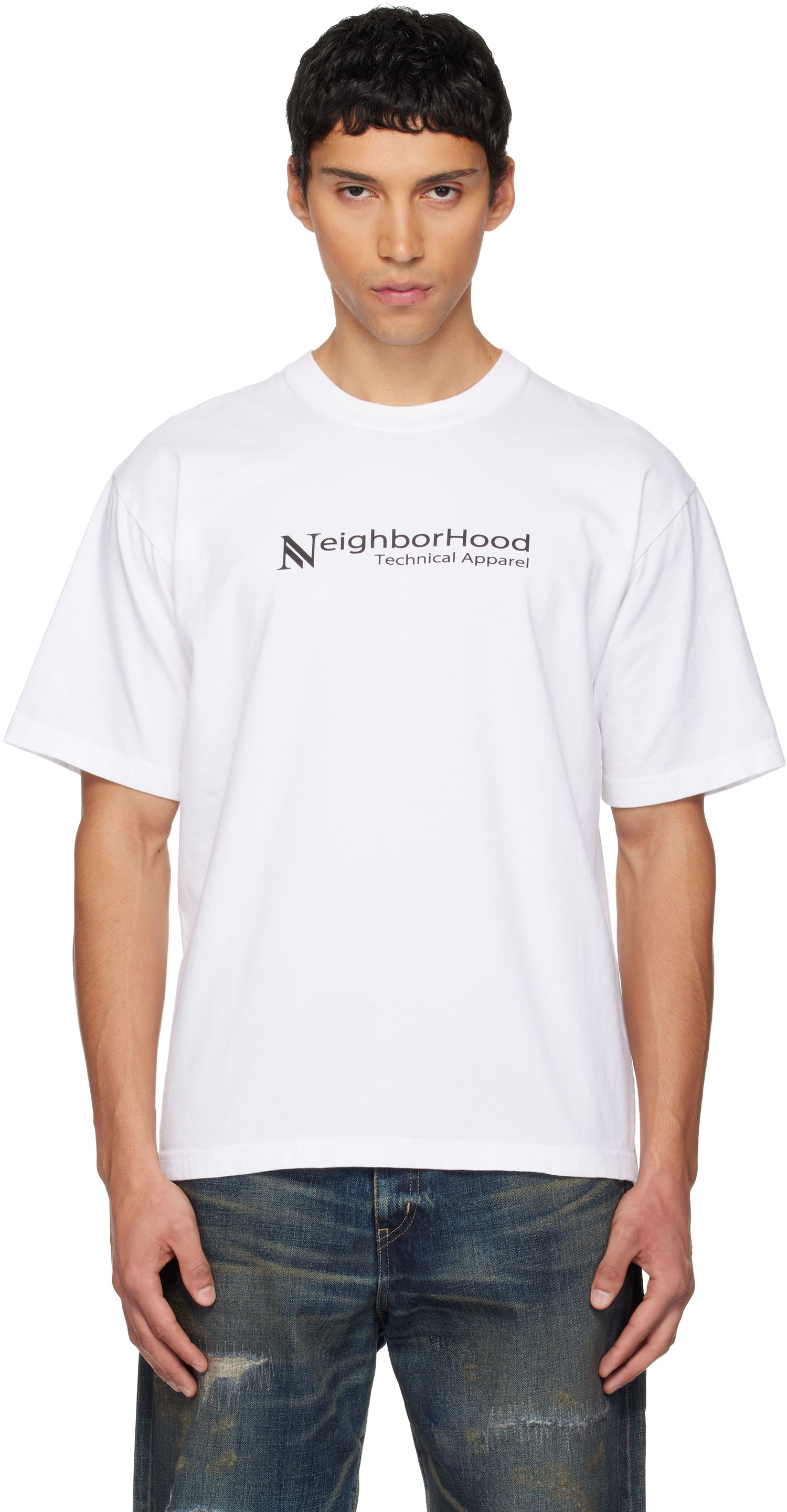Tričko Neighborhood Technical Apparel Graphic Short Sleeve T-shirt Biela | 252PCNH-ST03, 0