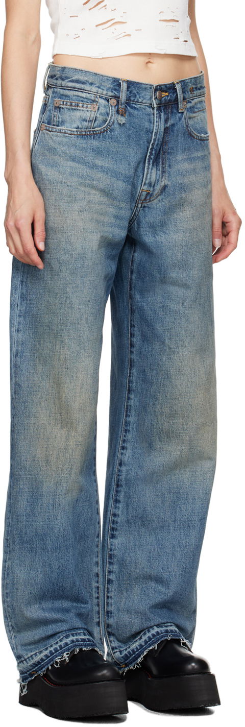 Džínsy R13 R13 D'Arcy Loose Jeans Modrá | R13WD038-D213C, 1