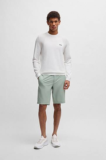 Sveter BOSS BOSS Regular-Fit Logo Sweater Biela | 50520692, 1