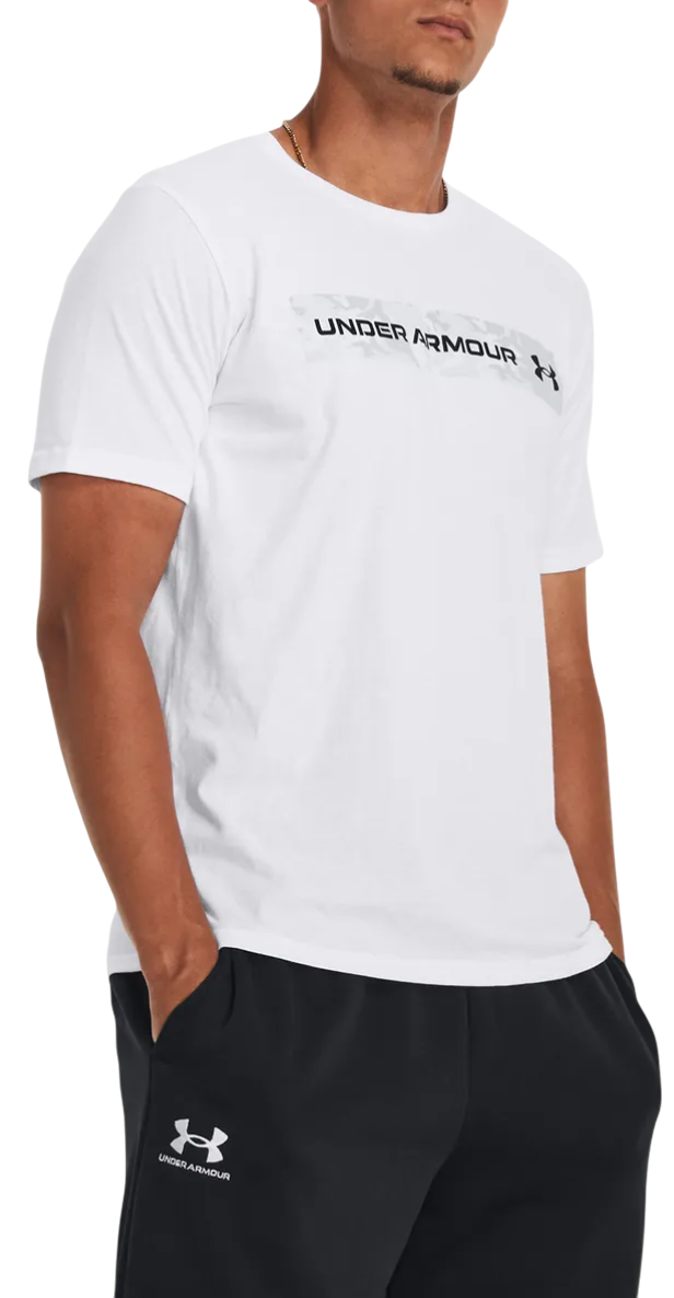 Tričko Under Armour Under Armour Camo Chest Stripe Short Sleeve T-Shirt Biela | 1376830-100