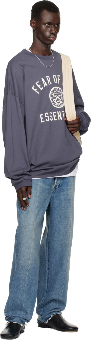 Mikina Fear of God Fear of God ESSENTIALS Jersey Long Sleeve T-Shirt Fialová | 125HO244204F, 4