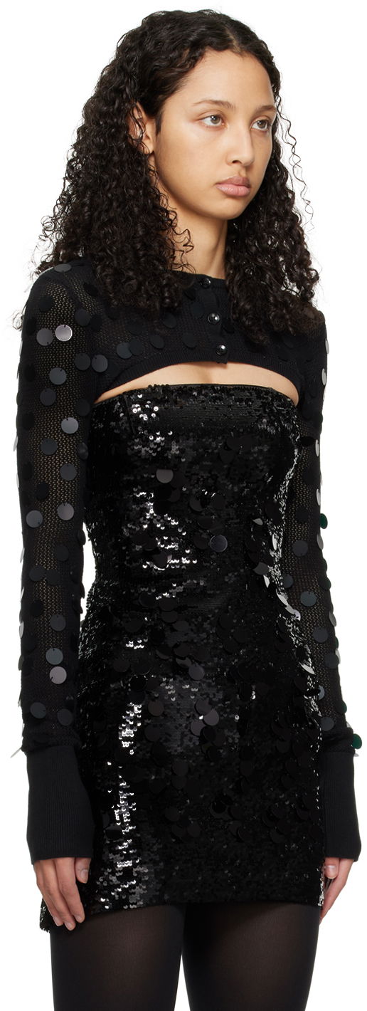Šaty GUIZIO Guizio Paillette Micro Bolero Cardigan Čierna | R24611S003, 1