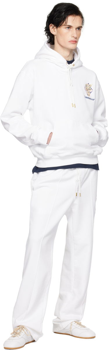 Tepláky Casablanca Diamond Column Embroidered Sweatpants Biela | MPS25-JTR-051-02, 3