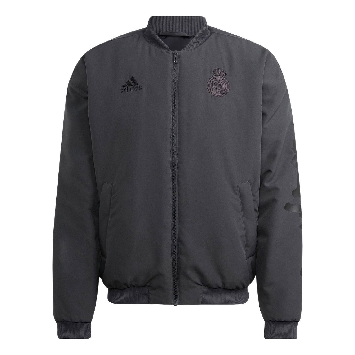 Bomber bunda adidas Originals Real Madrid Padded Jacket Šedá | HT6454, 0