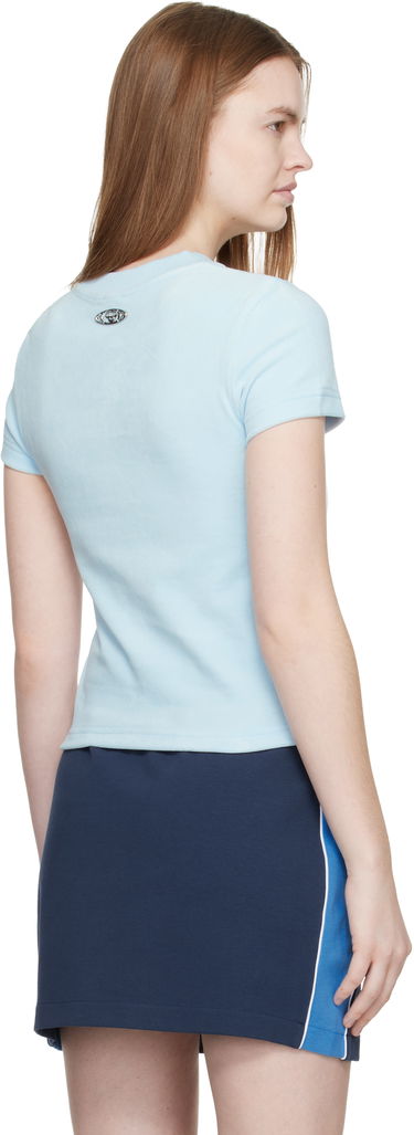 Tričko Casablanca Casablanca Velour Short Sleeve T-shirt Modrá | W-SP26-JTP-452-01, 2