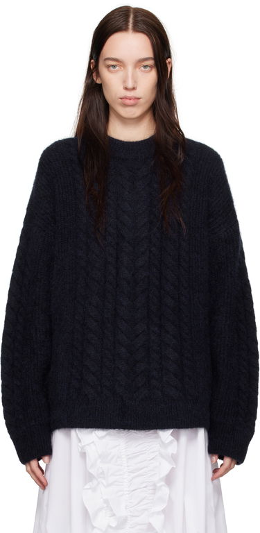 Sveter Cecilie Bahnsen Anette Cable Knit Sweater Navy | 3.24KNI51002 ANETTE JUMPER, 0