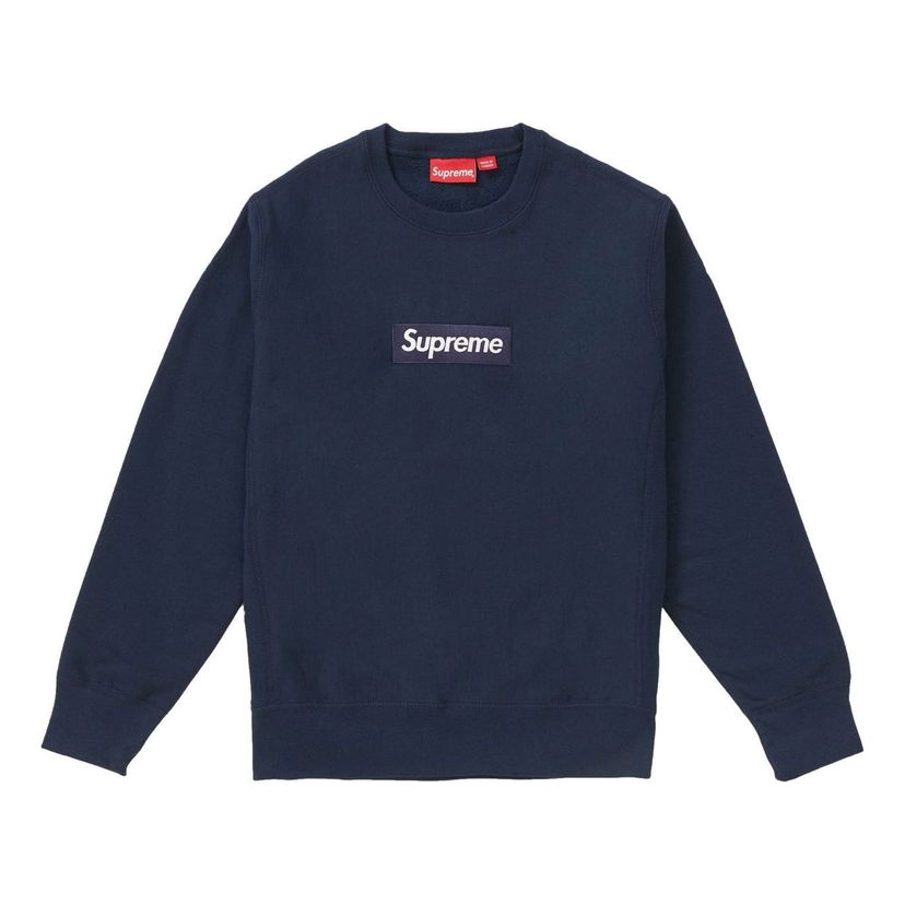 Sveter Supreme Crewneck Box Logo Sweater Navy | SUP-FW18-1076