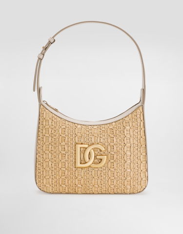 Taška cez rameno Dolce & Gabbana Dolce & Gabbana Crochet Raffia Shoulder Bag Béžová | BB7598AC7058W047, 0