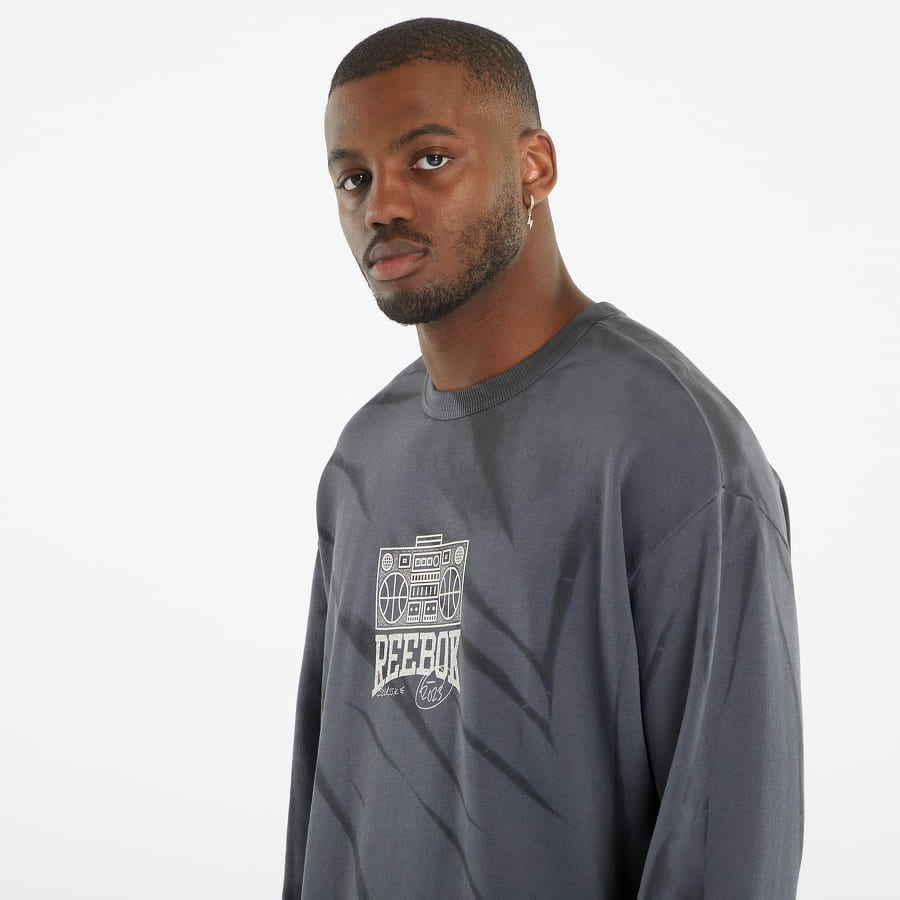 Mikina Reebok Classics Block Party Crew Sweatshirt Šedá | HS9178, 1