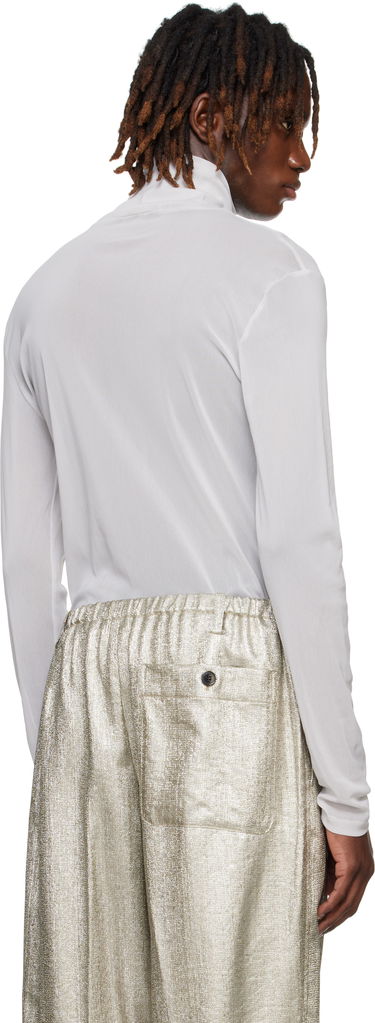Sveter Dries Van Noten Dries Van Noten Mesh Turtleneck Biela | 251-021128-1513, 2