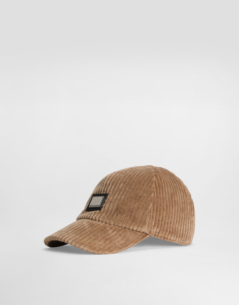 Šiltovka Dolce & Gabbana Dolce & Gabbana Velvet Baseball Hat L Béžová | LB4H80FUWDUM0868