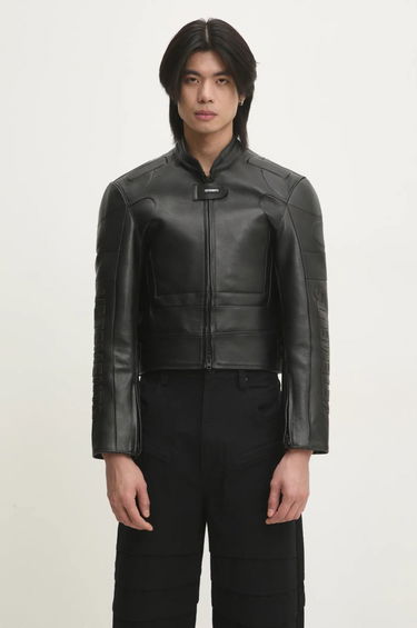 Bunda VETEMENTS VETEMENTS Racing Logo Leather Jacket Čierna | UA66JA210B, 0