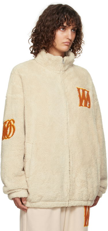 Mikina We11done We11done Bouclé Logo Fleece Jacket Béžová | WD-TJ3-24-821-U-BG, 1