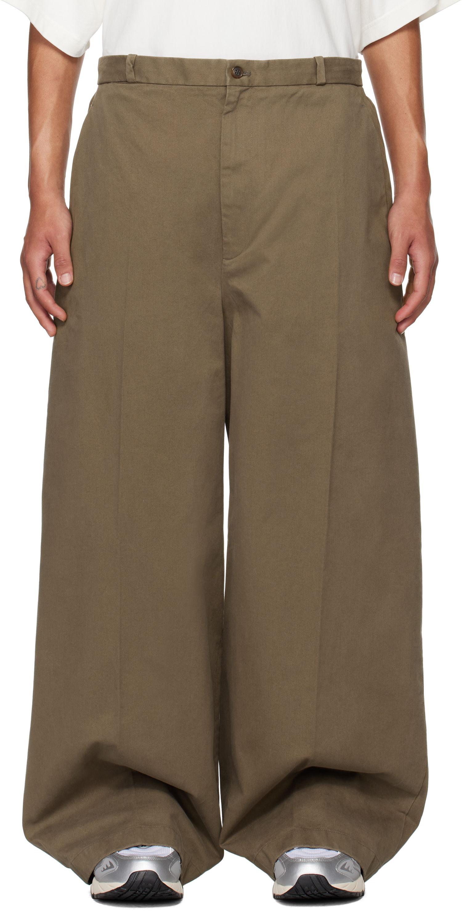 Nohavice HED MAYNER Wide-Leg Trousers Hnedá | HMMZ30011T-HZ104D, 0