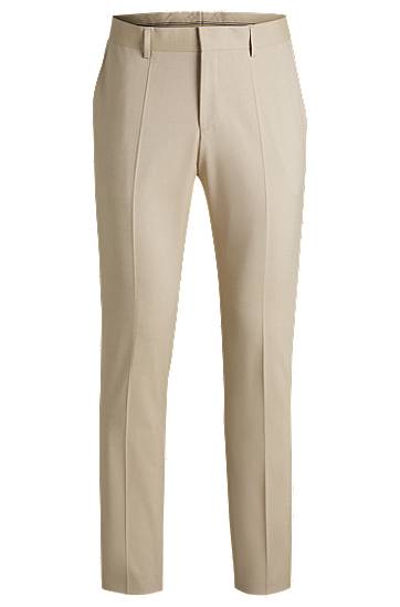 Nohavice BOSS Stretch Chiffon Formal Trousers Béžová | 50540837, 0