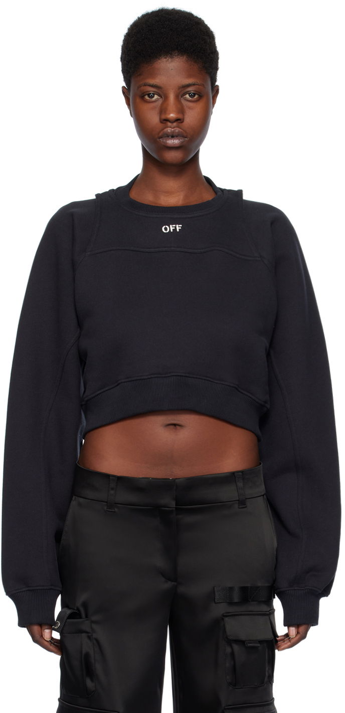 Mikina Off-White Black 'Off' Stamp Sweatshirt Čierna | OWBA071C99FLE0011001, 0