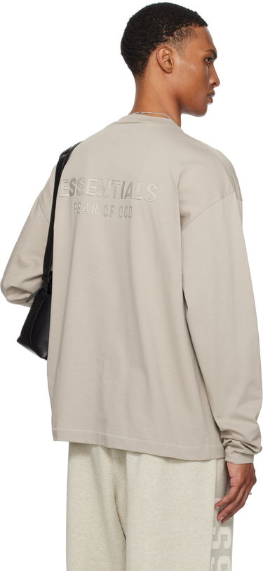 Tričko Fear of God ESSENTIALS Classic Fit Long Sleeve T-Shirt Béžová | 125SP254201F, 2