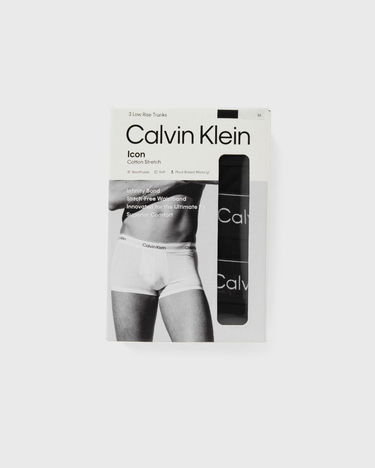 Boxerky CALVIN KLEIN LOW RISE TRUNK ICON COTTON STRETCH 3-PACK Čierna | LV00NB4389TM6, 2
