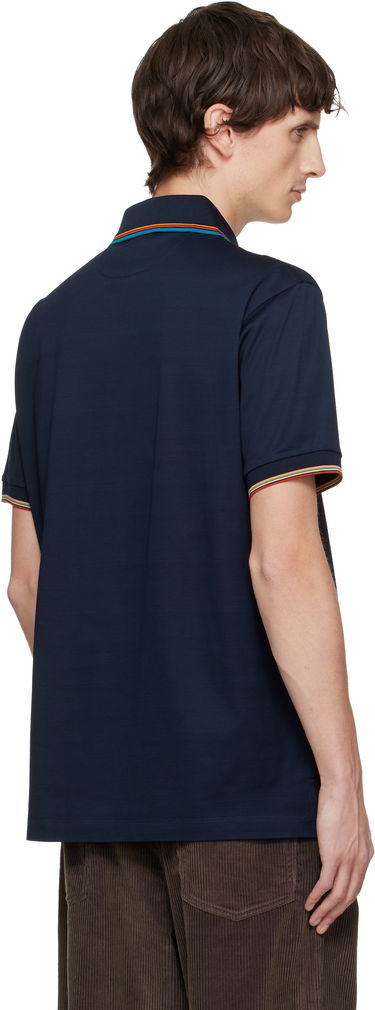 Polo tričko Paul Smith Paul Smith Multi-Stripe Quarter-Zip Polo Shirt Navy | M1R-487Y-L00089-49, 2