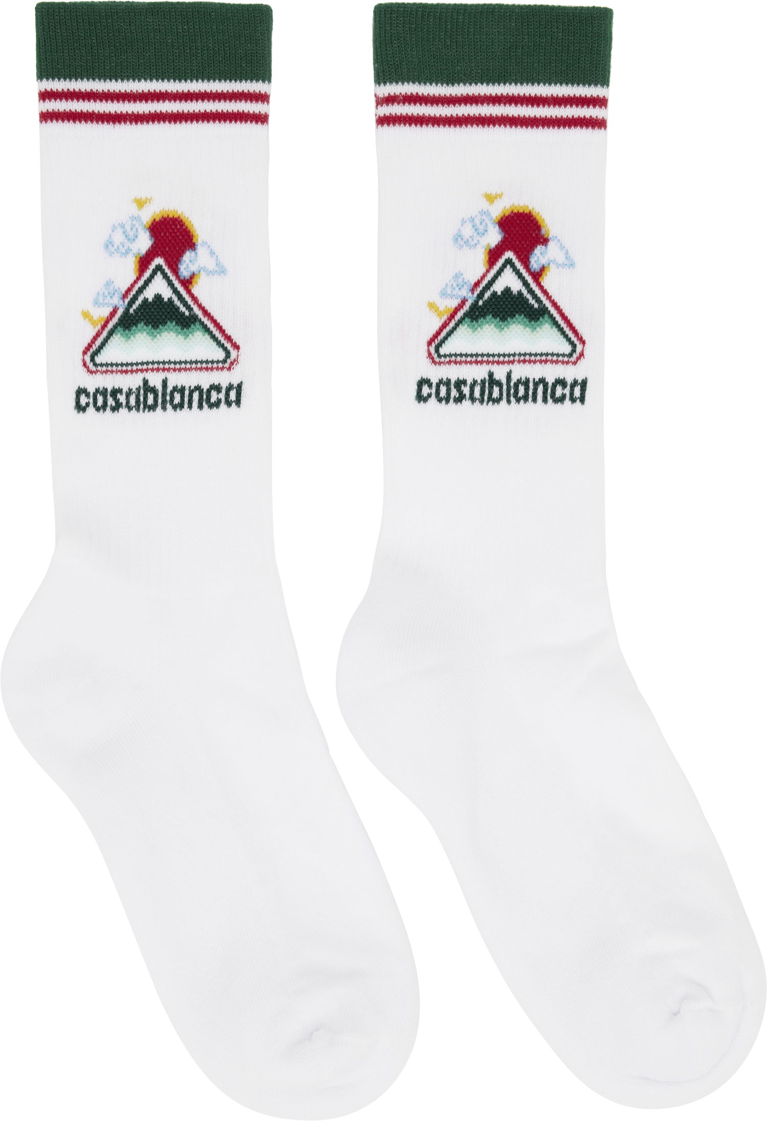 Ponožky Casablanca Casablanca Montagne Ondulee Socks Biela | APF25-ACC-010-02, 0