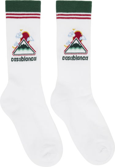 Ponožky Casablanca Casablanca Montagne Ondulee Socks Biela | APF25-ACC-010-02, 0