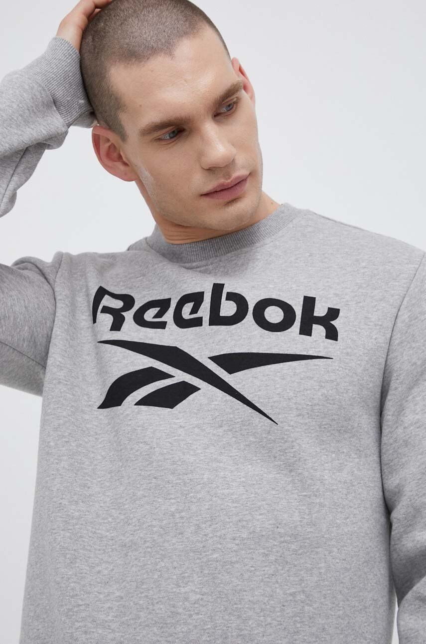 Mikina Reebok Fleece Stacked Logo Crew Sweatshirt Šedá | H54793., 0