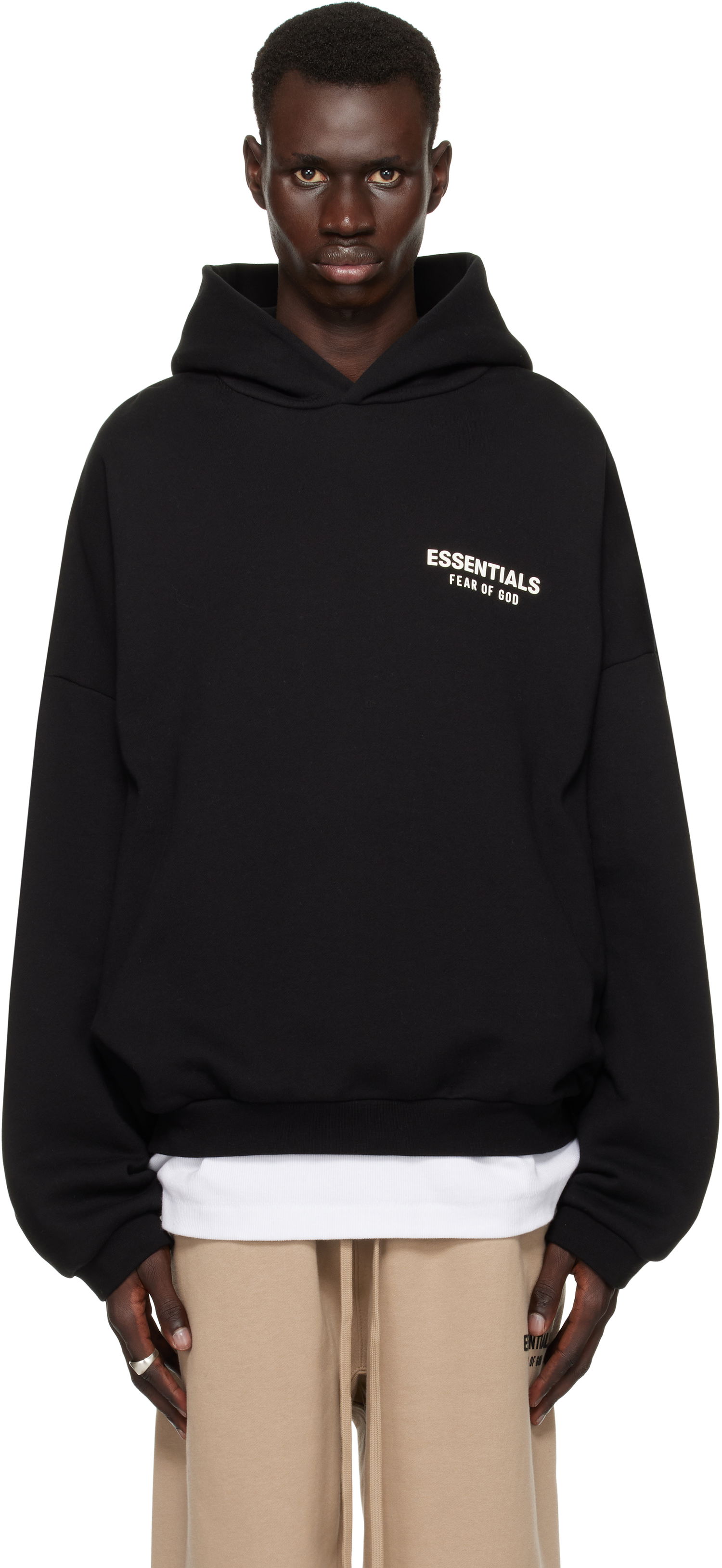 Mikina Fear of God Fear of God ESSENTIALS Fleece Hoodie Čierna | 192HO246250F, 0