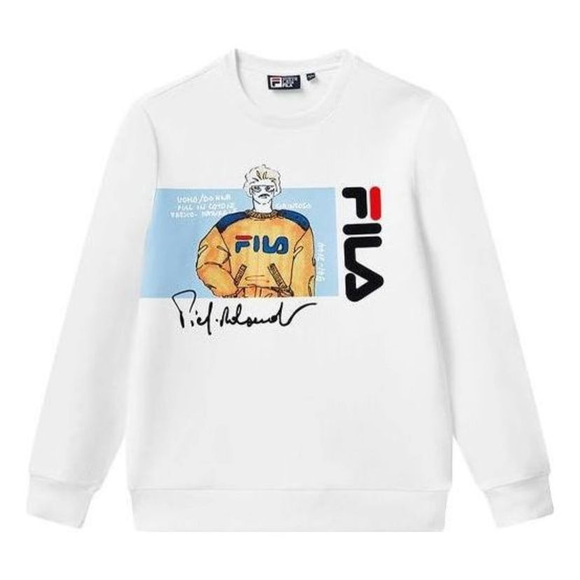 Mikina FILA Logo Graphic Sweater Biela | F11M118204F-WT