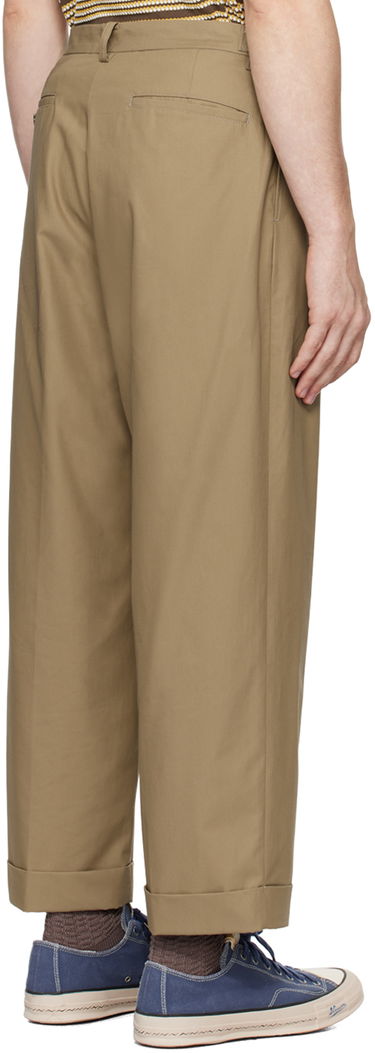 Nohavice BEAMS Beams Plus Ivy Wide Leg Trousers Béžová | 3823-0128-803, 2