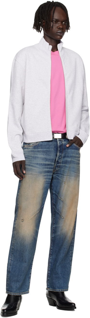 Mikina Acne Studios Acne Studios Zip-Up Sweatshirt Šedá | CI0207-, 3