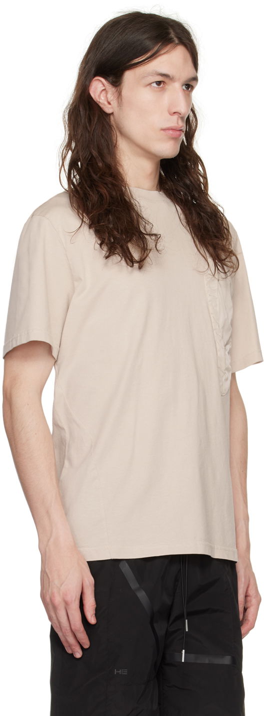 Tričko HELIOT EMIL Shaped Pocket T-Shirt Béžová | HE_M_09_030_C01_ST18, 1