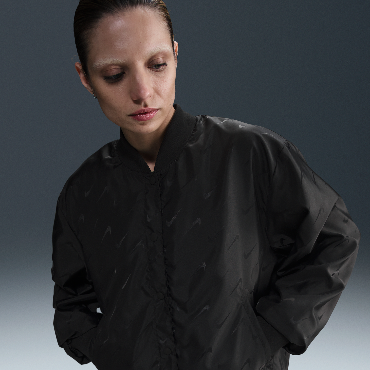 Bomber bunda Nike Nike Sportswear Destroyer Monogram Bomber Jacket Čierna | HJ1195-010, 0