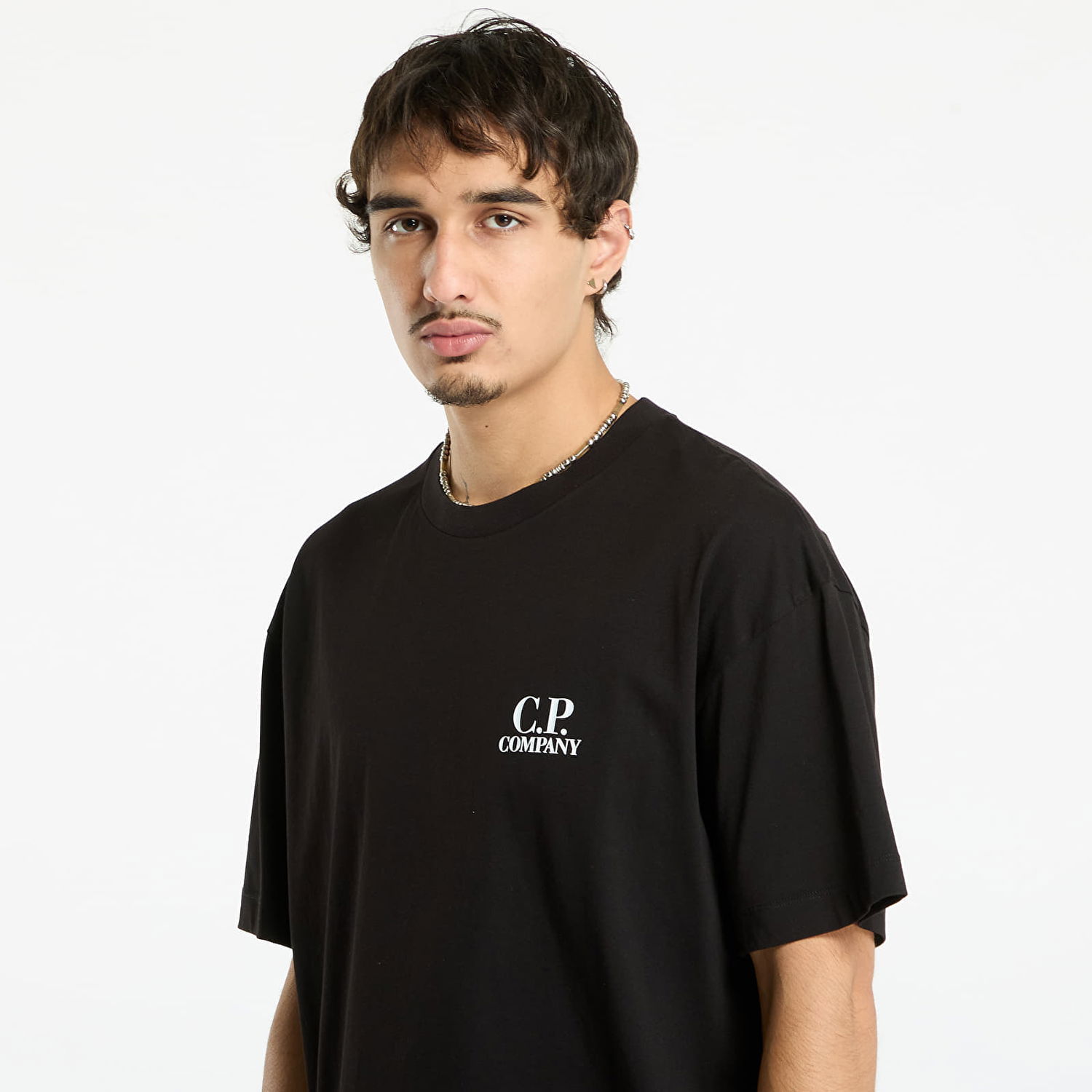 Tričko C.P. Company C.P. Company 30/1 Jersey Short Sleeve Logo T-Shirt Čierna | 19CMTS103A005100W-999, 1