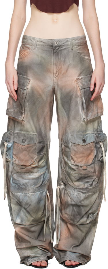 Cargo nohavice The Attico Fern Distressed Wide-Leg Cargo Jeans Rôznofarebný | 251WCP00084 DDD109TR, 0