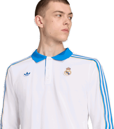 Polo tričko adidas Originals adidas Originals Real Madrid Icon Long Sleeve Polo Shirt Biela | jn3065, 2