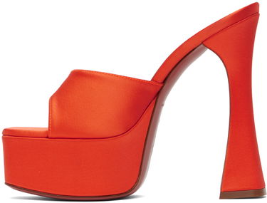 Starostlivosť o obuv Amina Muaddi Amina Muaddi Dalida Heeled Satin Platform Sandals Oranžová | DALIDA SANDAL PLATEAU SATIN, 2