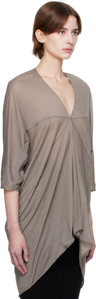 Tričko Rick Owens Rick Owens Hollywood Kite Draped Blouse Hnedá | RP01E7538 UC, 1