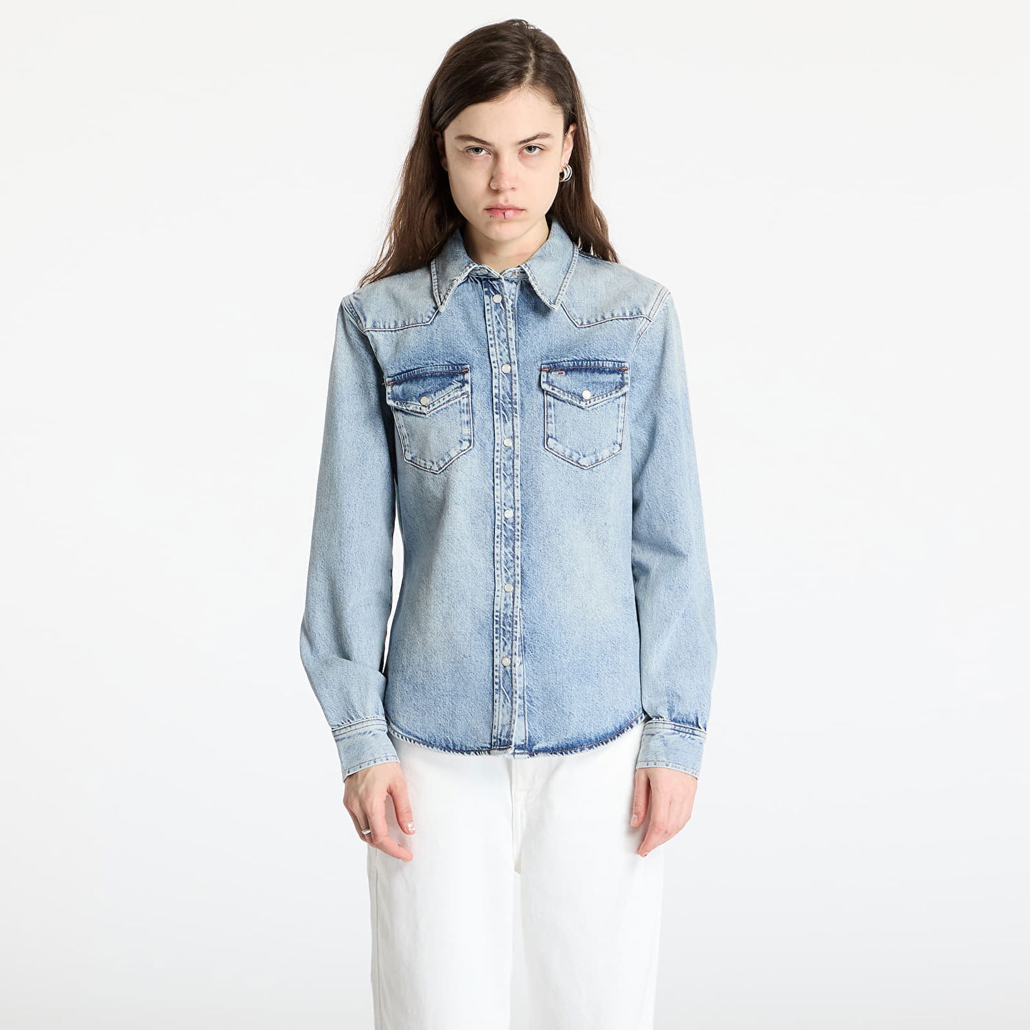 Košeľa Tommy Hilfiger Tommy Jeans Regular Western Denim Shirt Modrá | DW0DW21416 1AB, 0