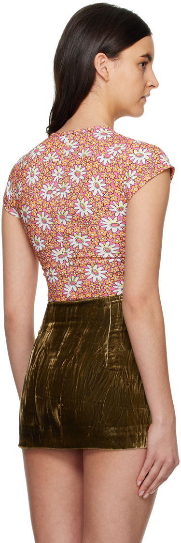 Crop Top Collina Strada Collina Strada Floral Print Cropped T-Shirt Ružová | XX3236 DEADSTOCK JERSEY, 2