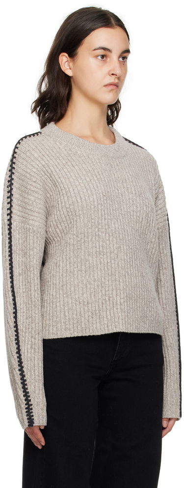 Sveter rag & bone Rag & Bone Ingrid Rib Knit Sweater Šedá | WAS23F014FS14, 1