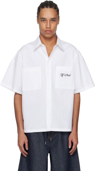 Košeľa Off-White Off-White Script Summer Shirt Biela | OMGG002C99FAB0030110, 0