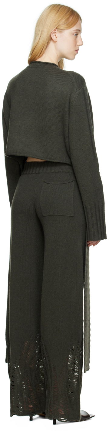 Nohavice Dion Lee Distressed Cashmere Peplum Sweater Zelené | C7086P22, 2