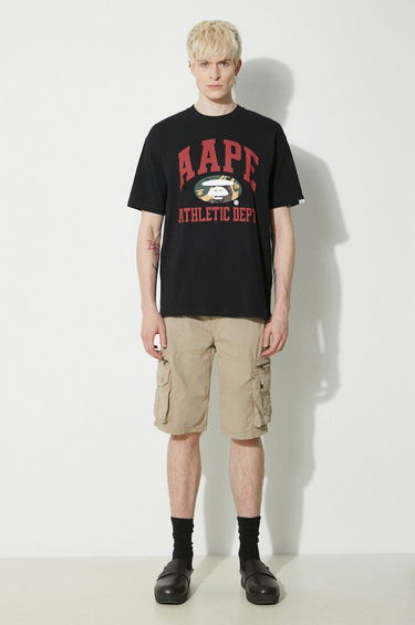 Tričko AAPE by A Bathing Ape AAPE College Theme Graphic T-Shirt Čierna | ALT1390, 1