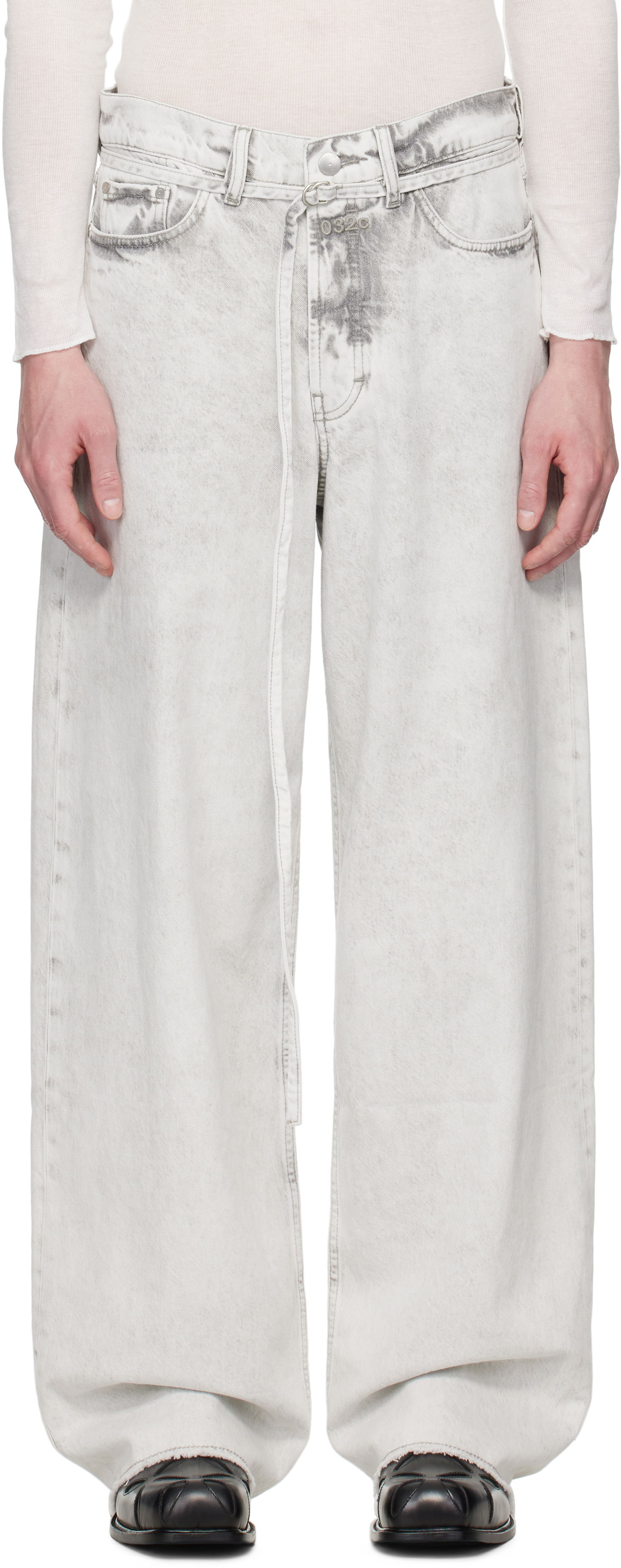 Džínsy 032C 032c Down To Earth Wide Leg Jeans Šedá | S25-URD-1063-150, 0