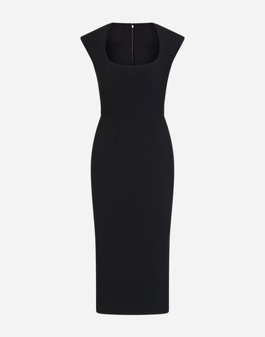 Šaty Dolce & Gabbana Cady Longuette Dress Čierna | F6I8GTFURDVN0000, 0